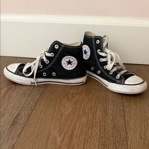 Converse Kids Black High-Top Sneakers with White Accents